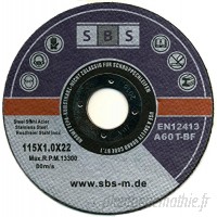 50 Pièce SBS Inox Disques Flexscheiben 115 x 1,0 mm  B00CUD36OC